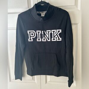 VS Pink Black Logo Fleece Quarter Zip